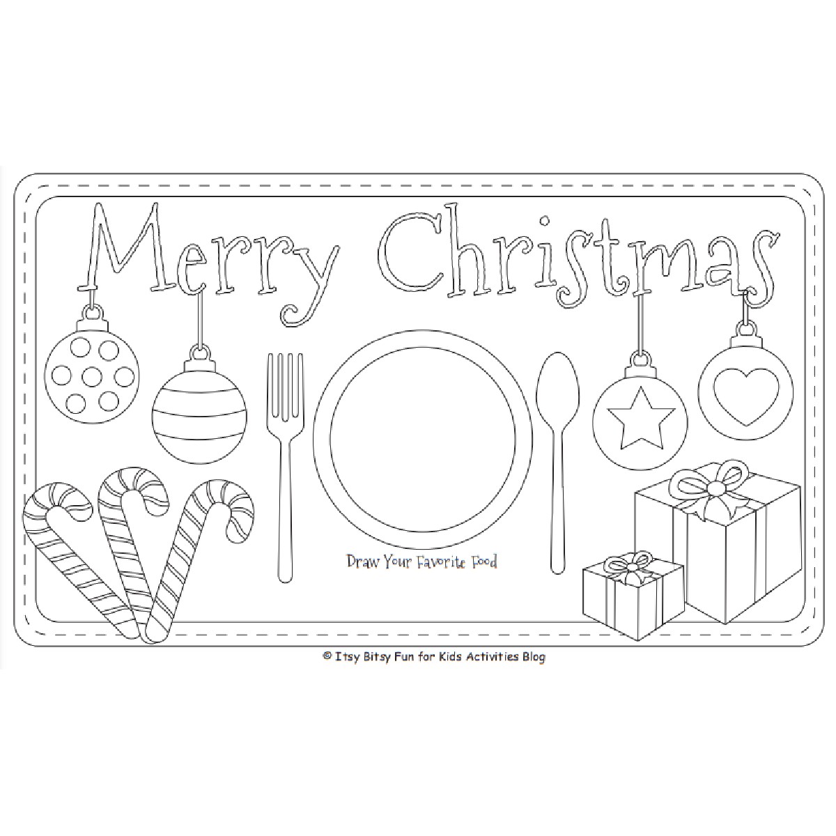 Printable christmas placemats for kids for holiday table fun kids activities blog
