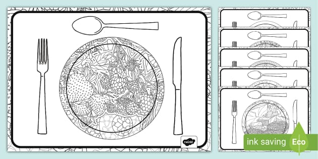 Mindfulness louring placemat pack