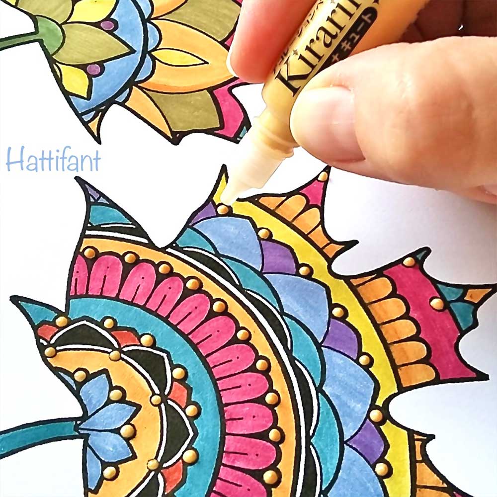 Thanksgiving mandala autumn leaf placemat bundle to color