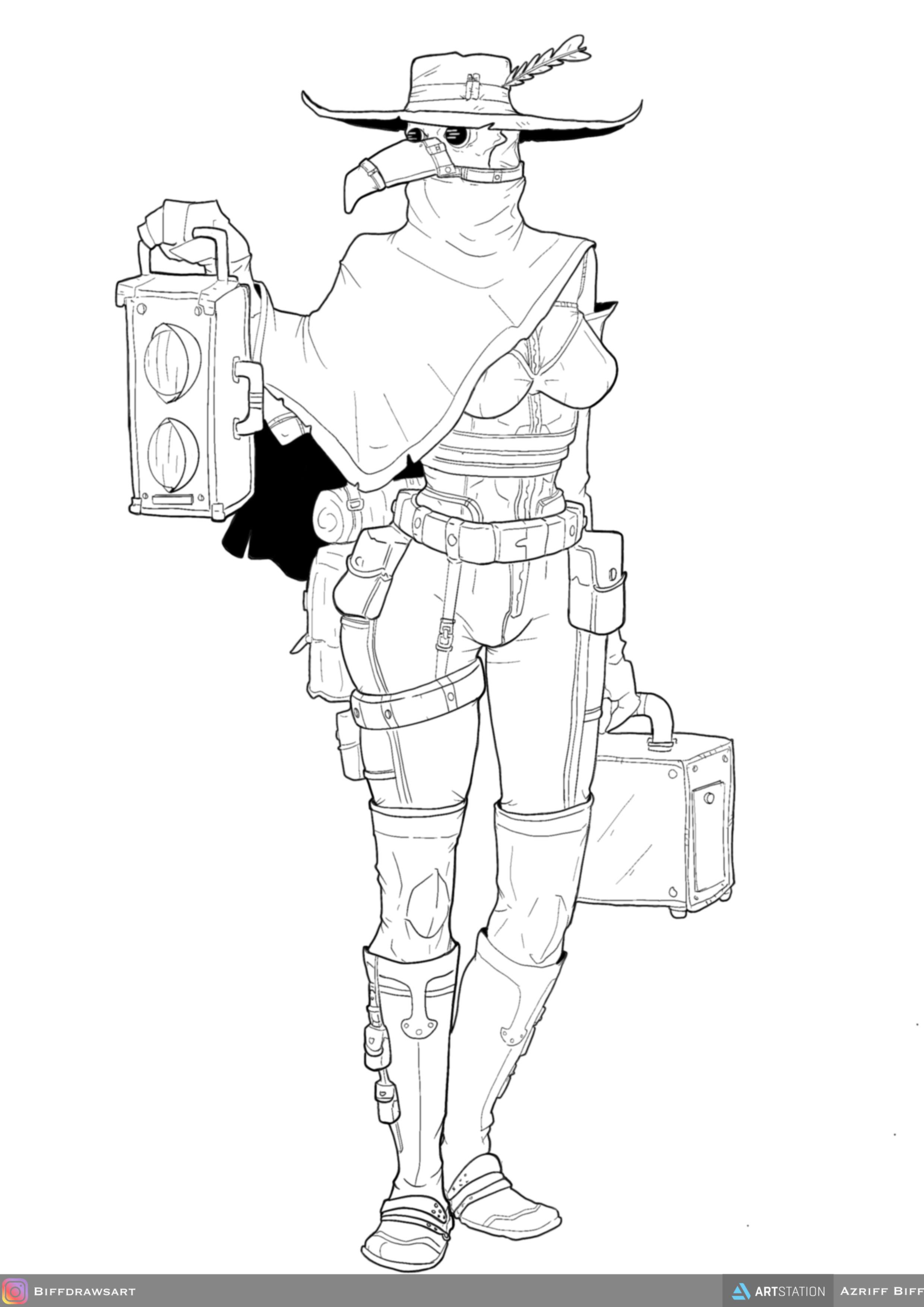 Oc plague doctor rcharacterdrawing