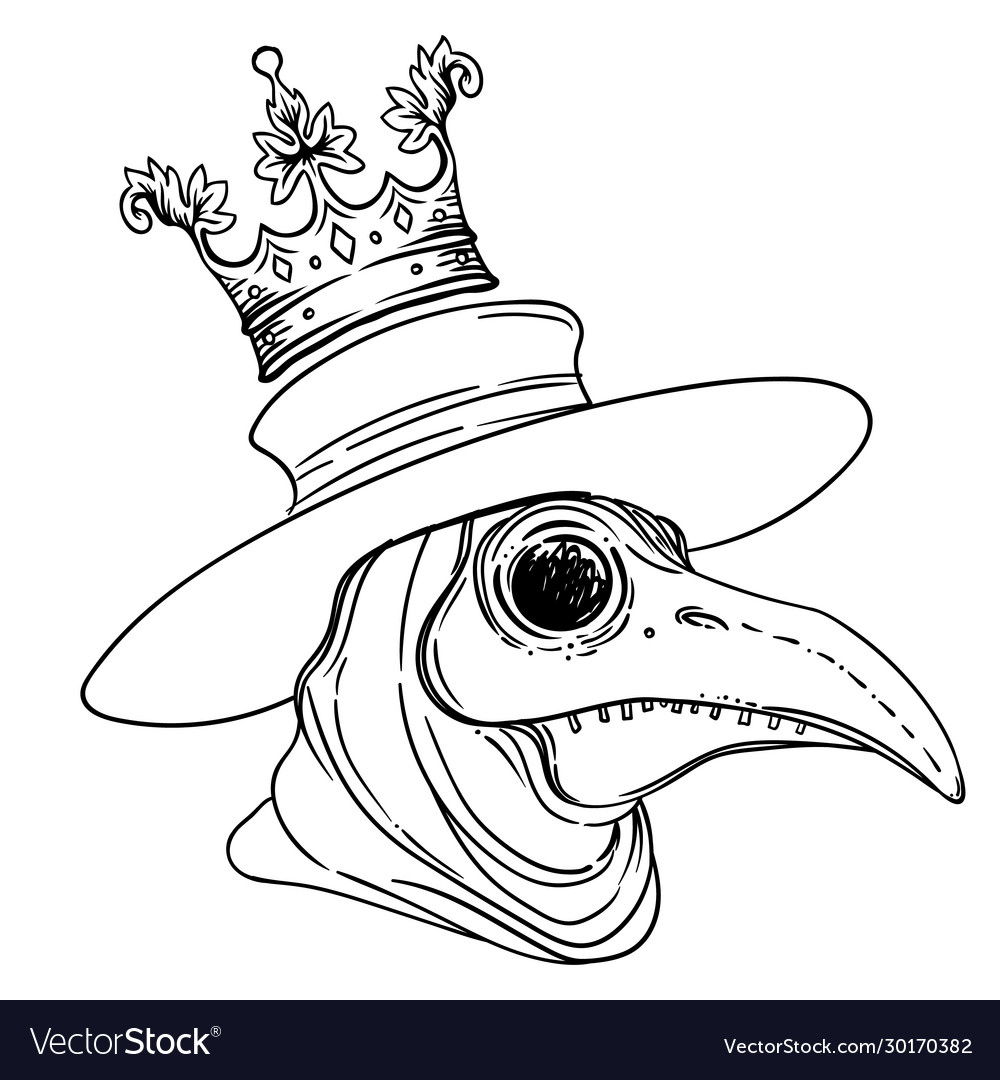 Gothic plague doctor royalty free vector image
