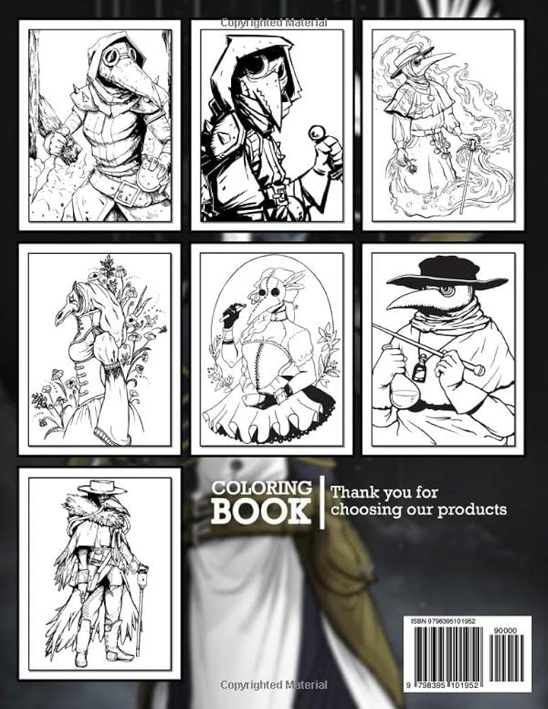 Doctor plague coloring book immerse yourself in the sinister universe of doctor plague with creepy coloring pages alleine joseph books