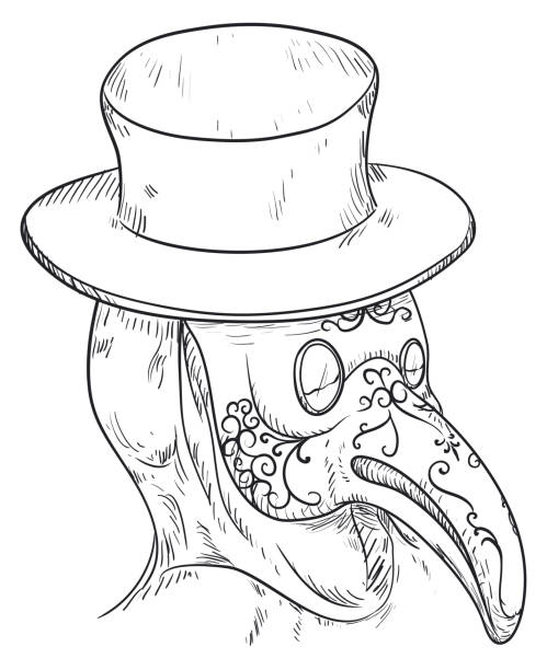 Plague doctor mask venice stock illustrations royalty