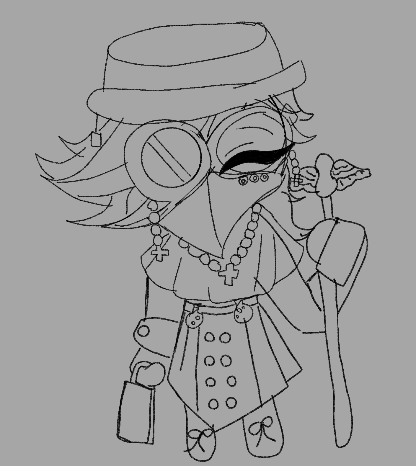 Espresso cookie plague doctor sketchmockup