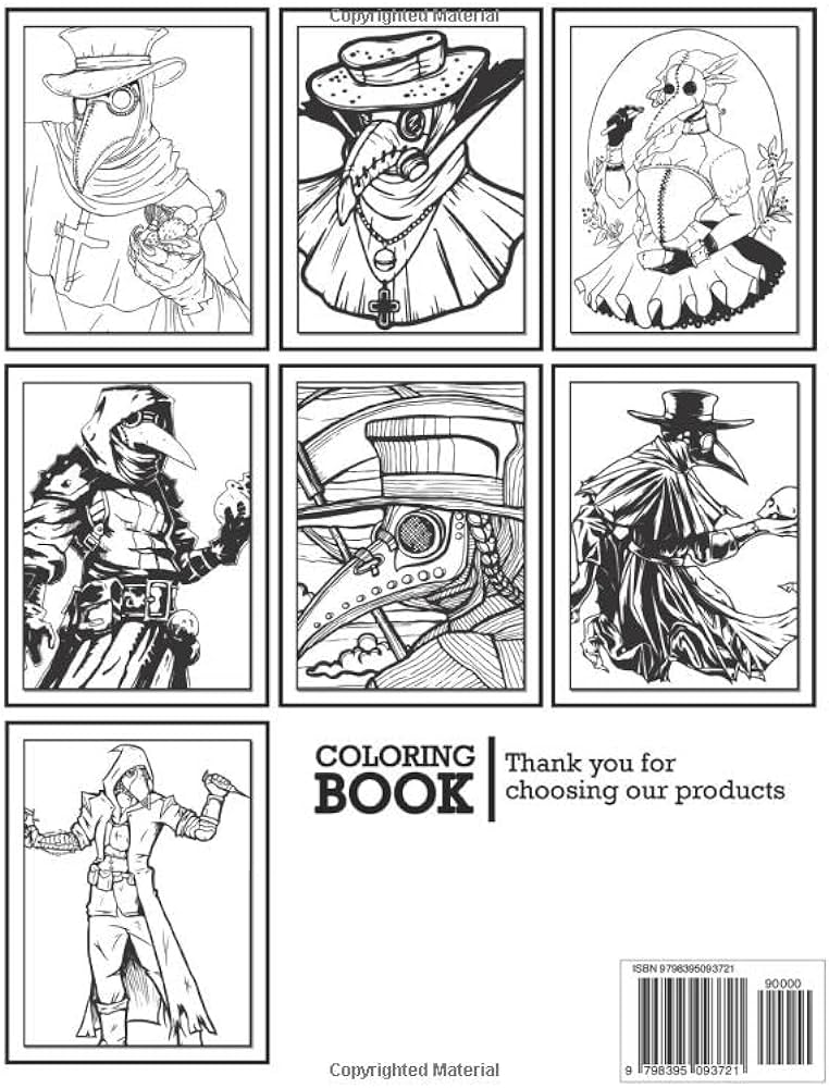 Doctor plague coloring book enter the dark world of doctor plague with spine