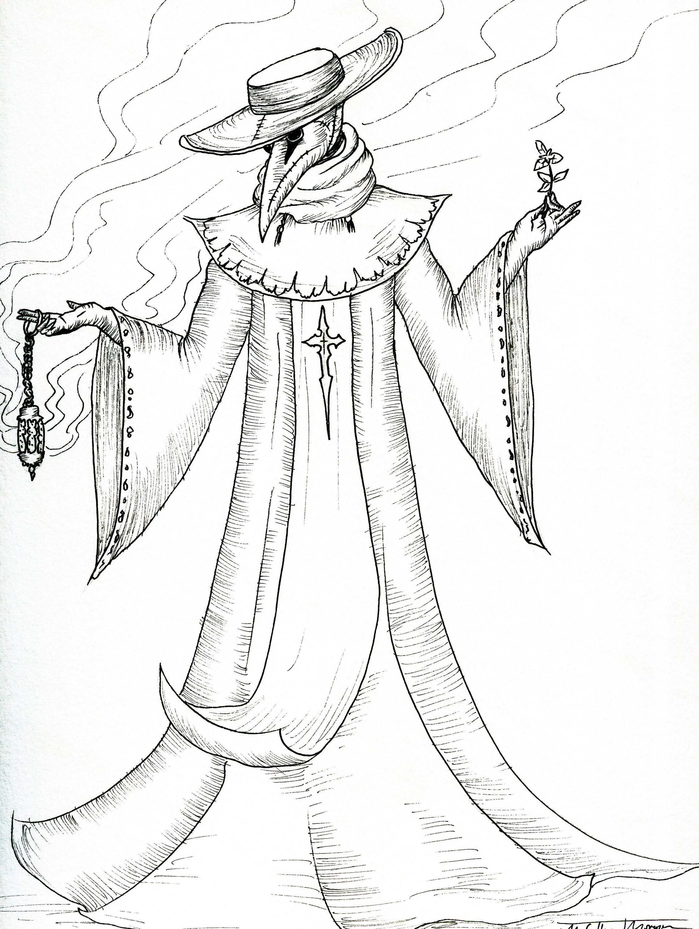Plague doctor coloring book pdf download