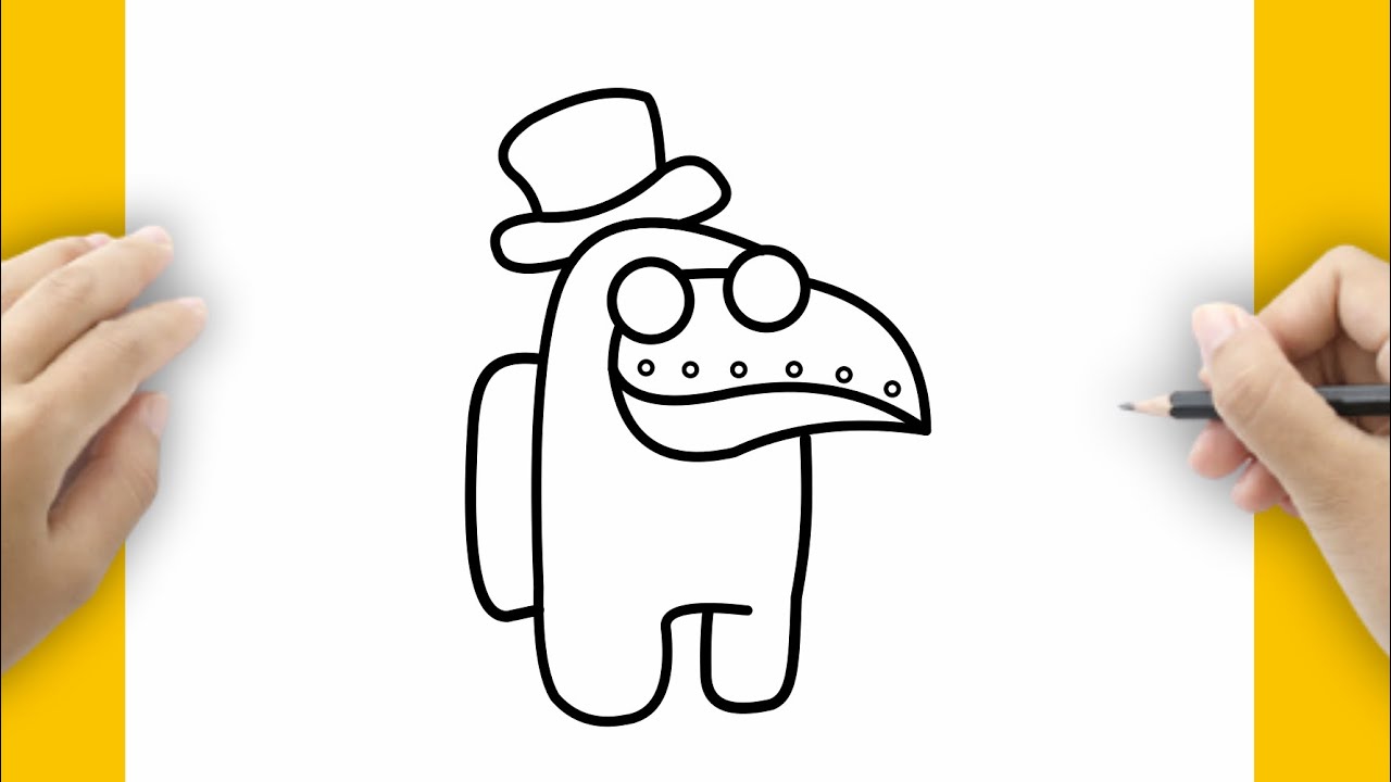 How to draw plague doctor from among us