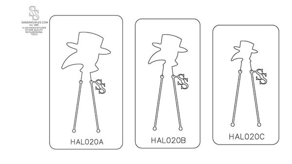 Pancake die hal plague doctor for metalsmiths and jewelry making tools