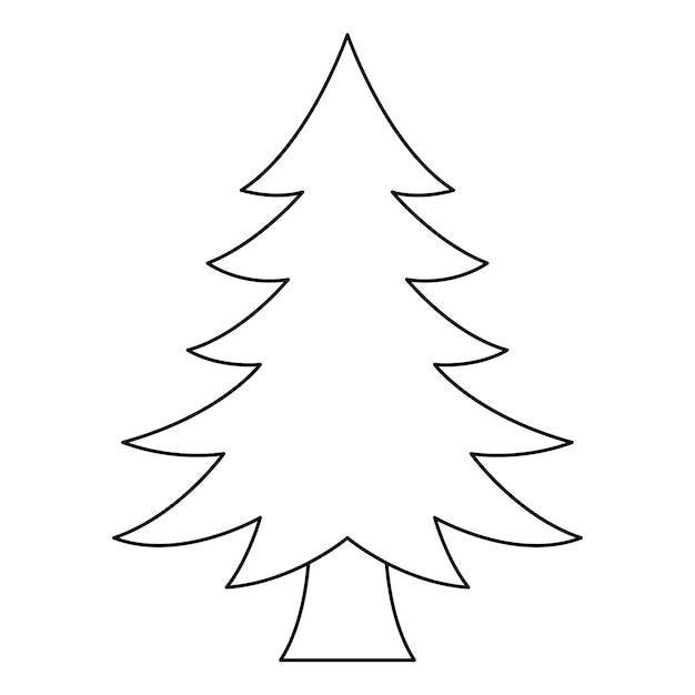 Christmas tree coloring page images