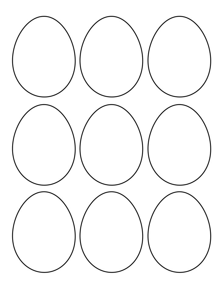 Plain egg shapes easter egg printable easter egg template easter egg coloring pages