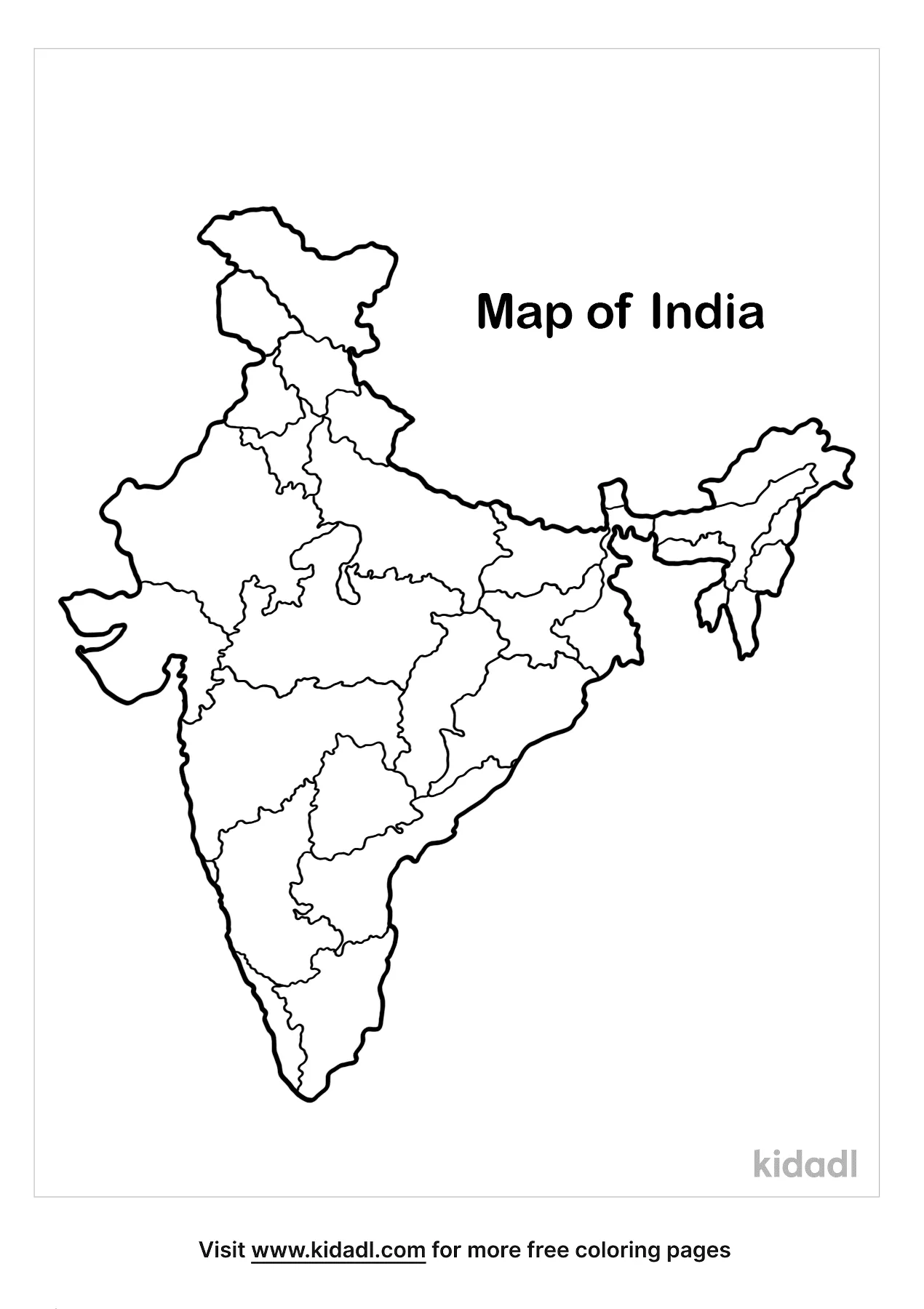 Free india map coloring page coloring page printables