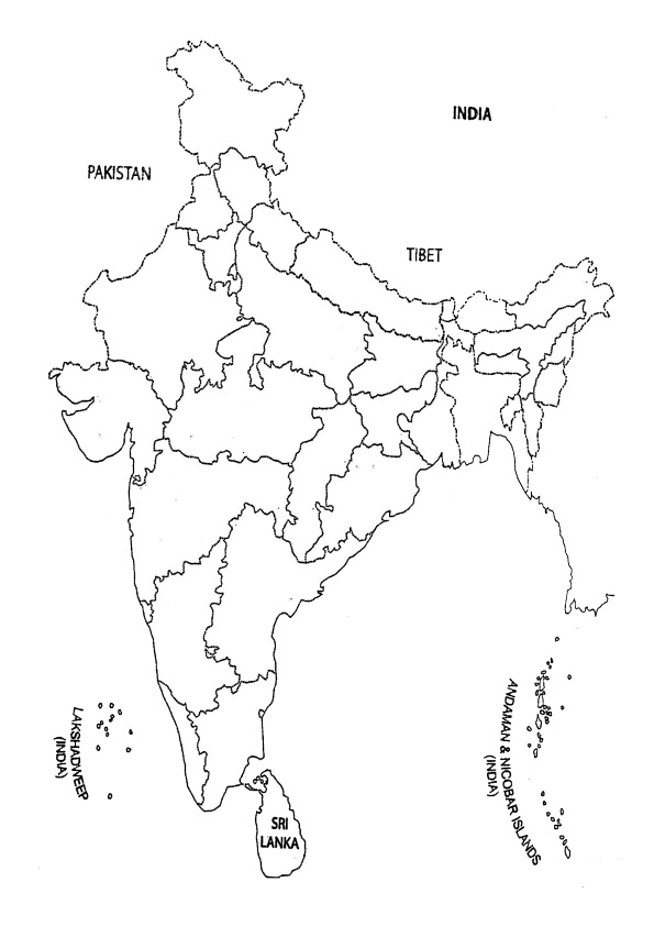 Coloring pages india map outline coloring pages