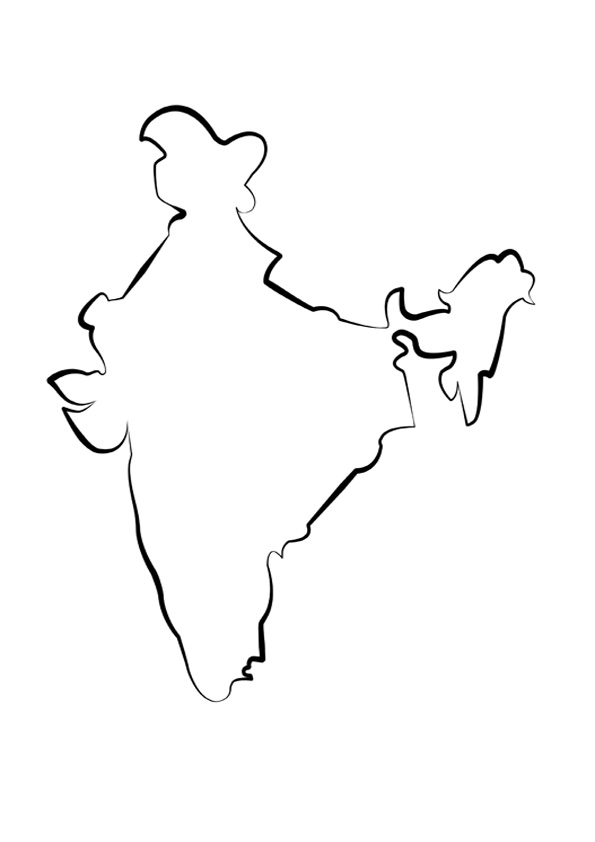 Coloring pages printable india map coloring pages