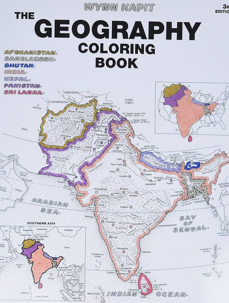Geography coloring book kapit wynn books