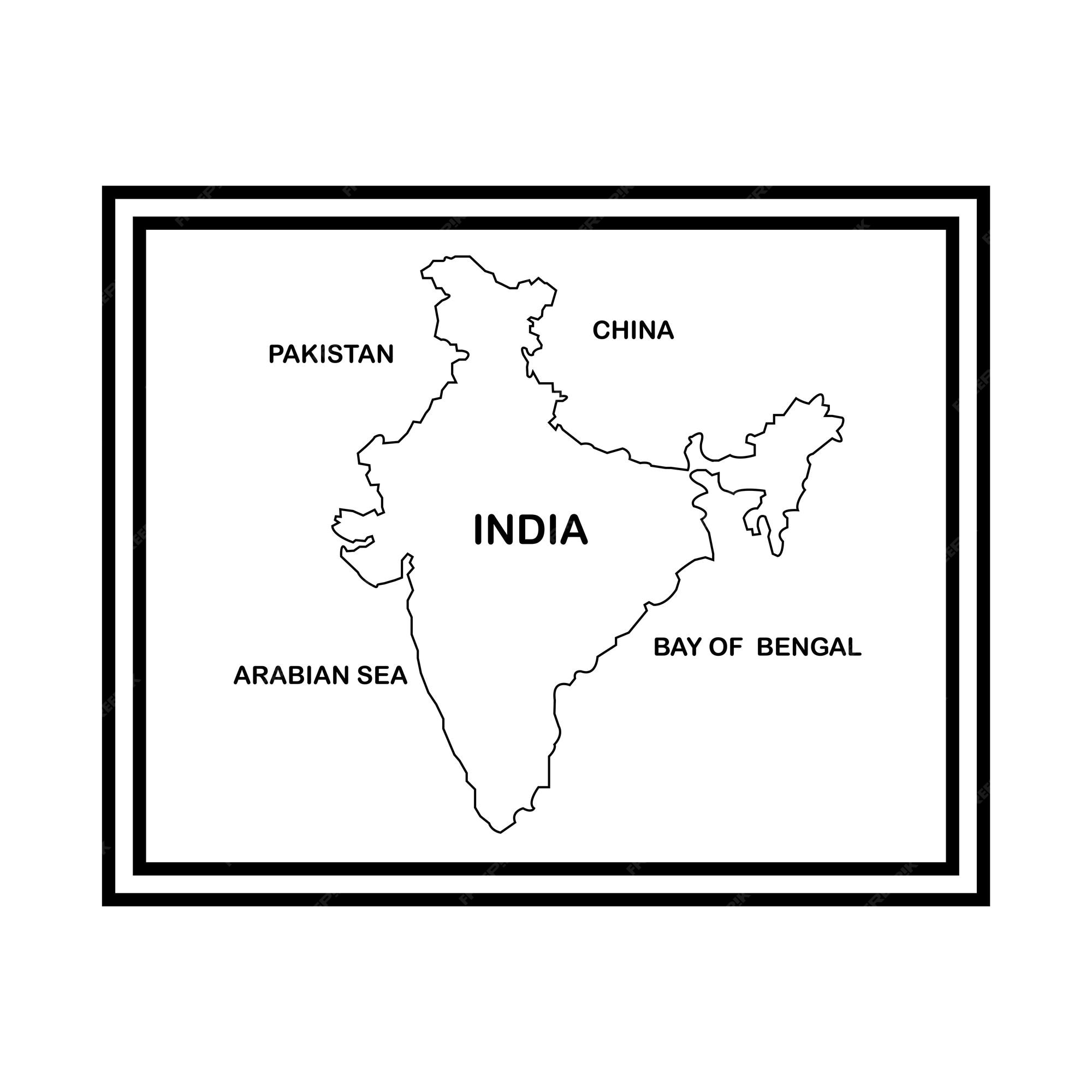 Premium vector india country map icon