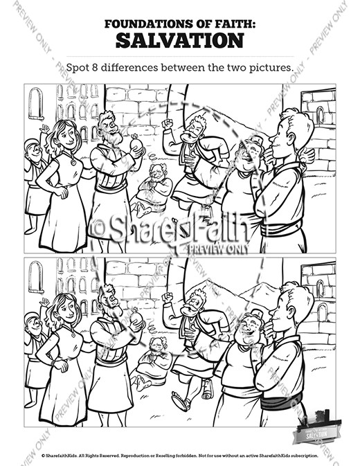 Matthew plan of salvation kids spot the difference clover media