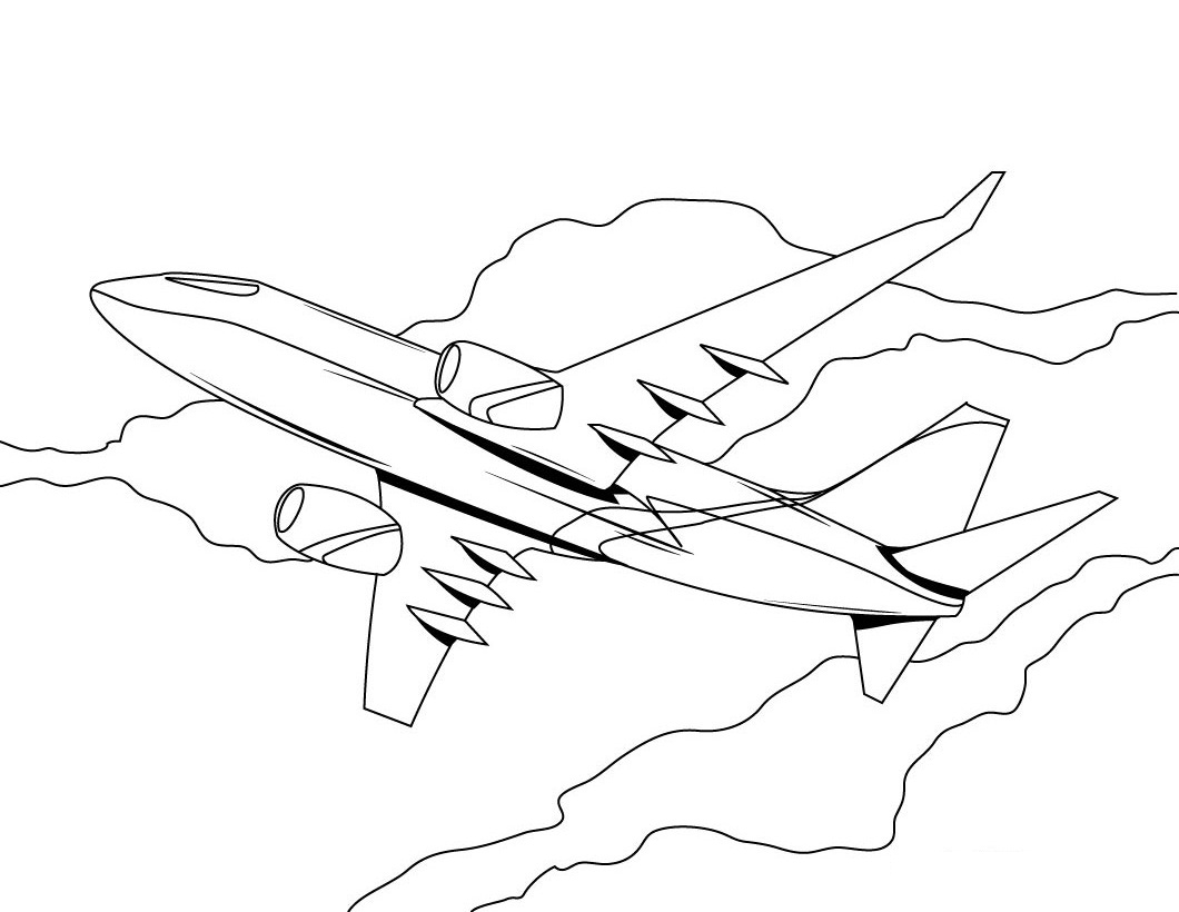 Free printable airplane coloring pages for kids