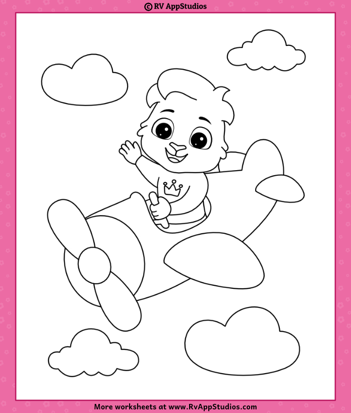 Free printable airplane coloring pages