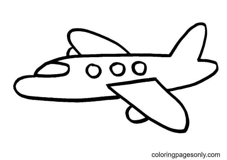 Airplane coloring pages