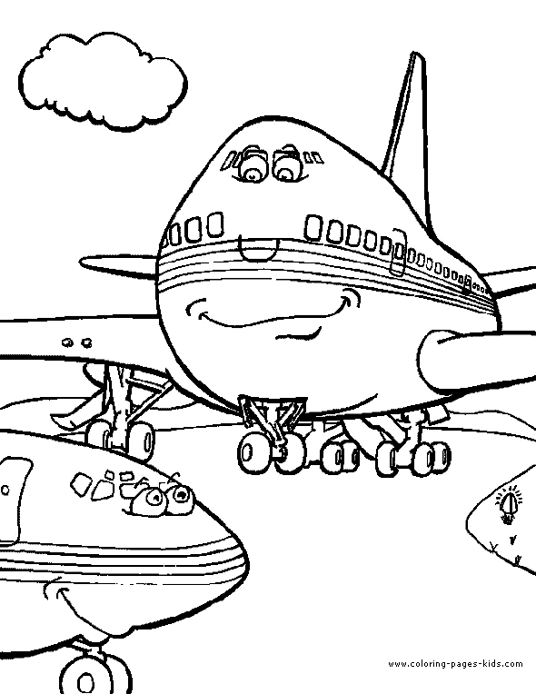 Airplane coloring page