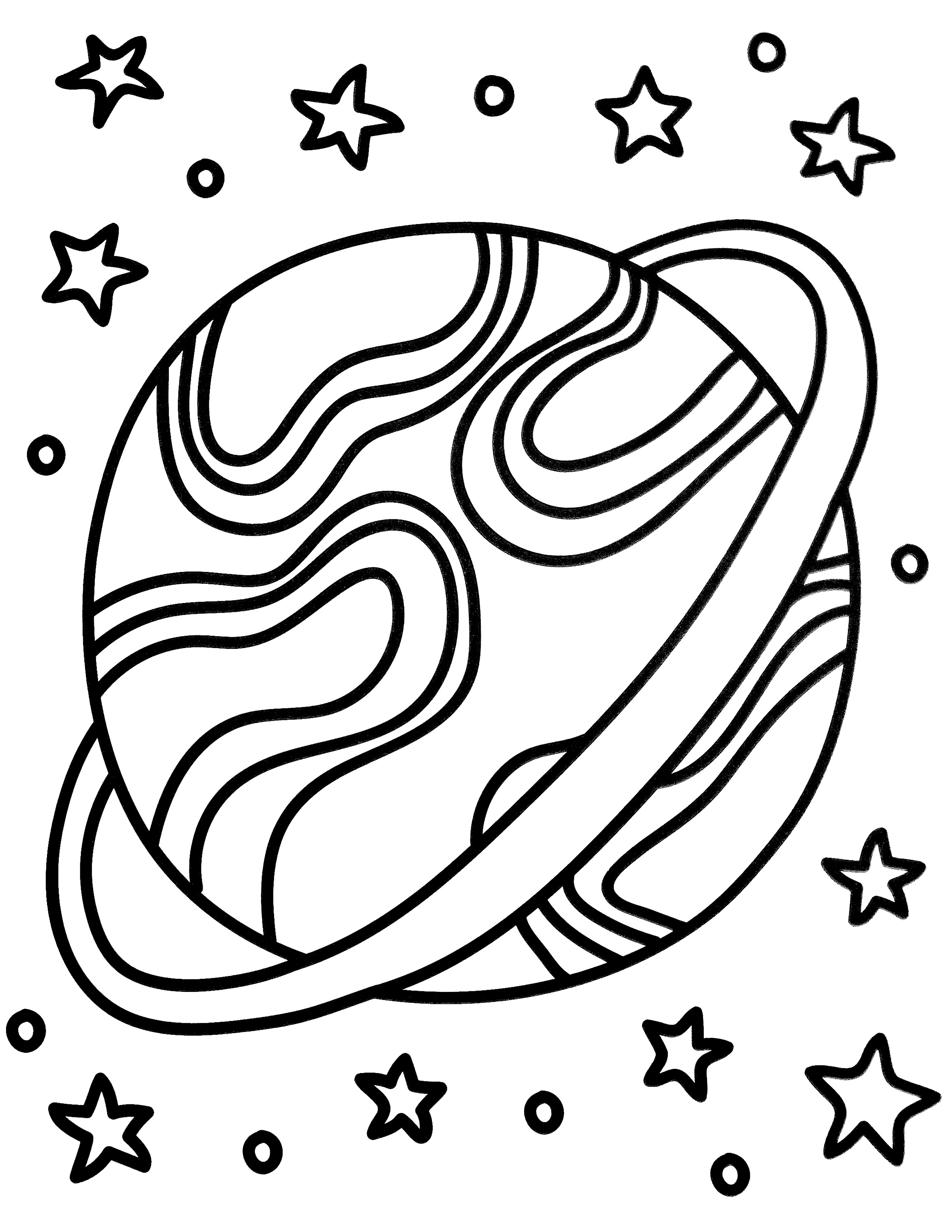 Planet coloring page â kimmi the clown