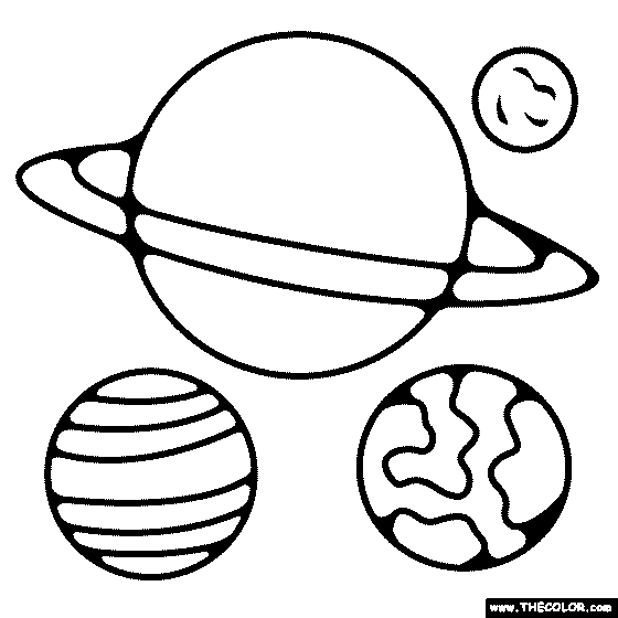 Planets online coloring pages
