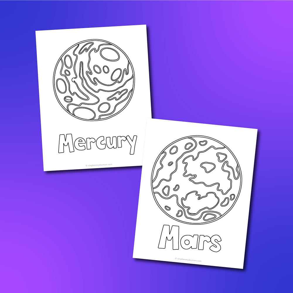 Planet coloring pages for kids â simple everyday mom