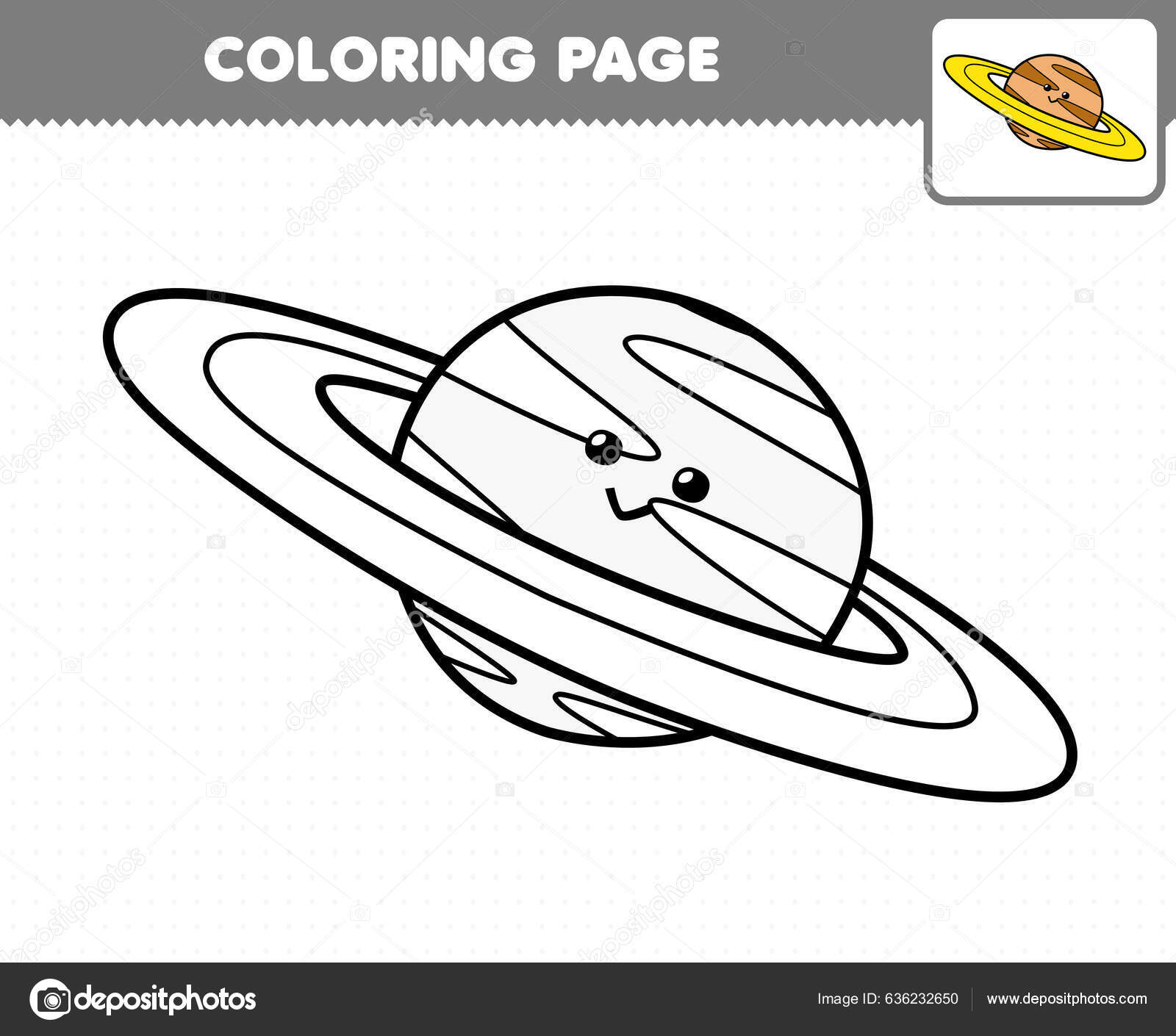 Education game children coloring page cute cartoon solar system planet stock vector by arsansp
