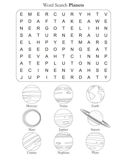 Word search puzzle planets download free word search puzzle planets for kids planet for kids kids word search solar system worksheets