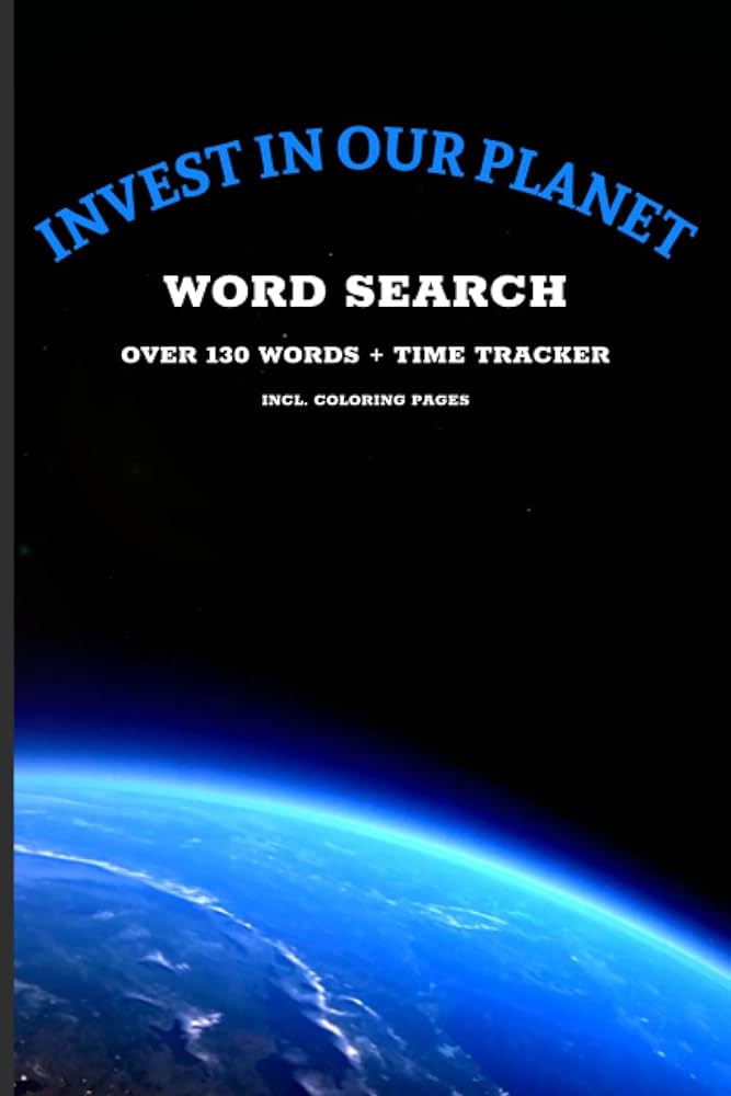 Earth day word search invest in our planet catch color books