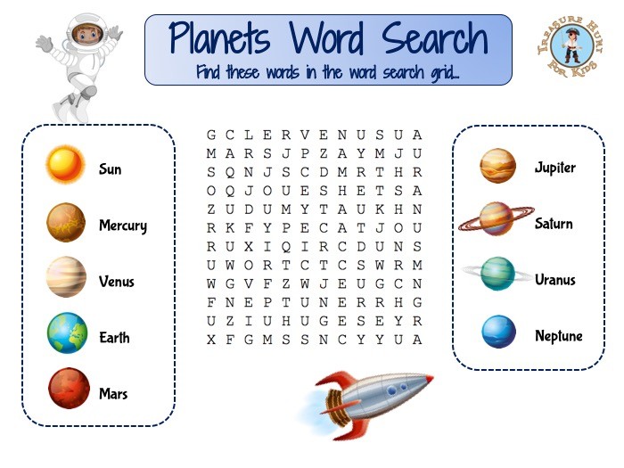 Planets word search