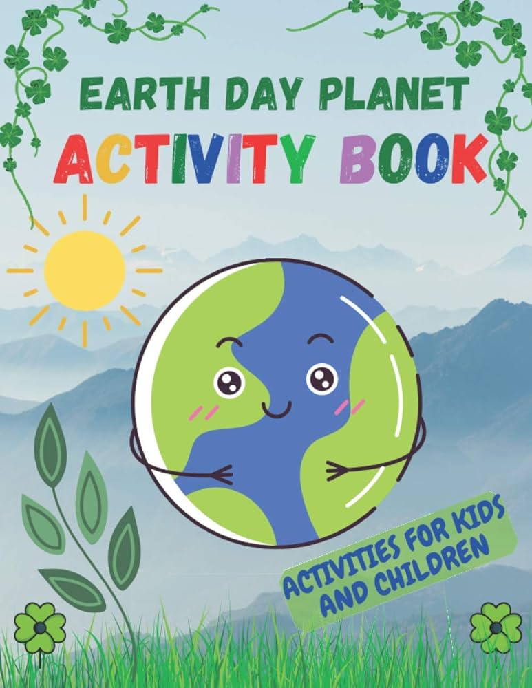 Earth day planet activity book activities for kids and children coloring pages recycling waste sorting trash truck mazes word search i spy together gift for toddler preschooler by