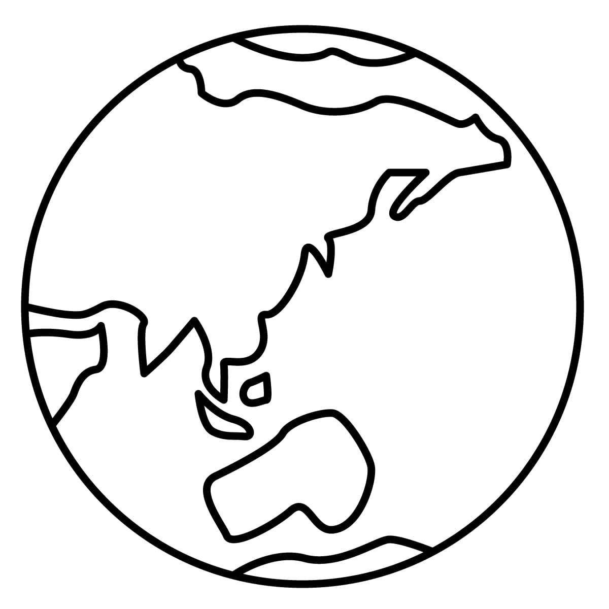 Dibujo de planeta tierra para colorear e imprimir