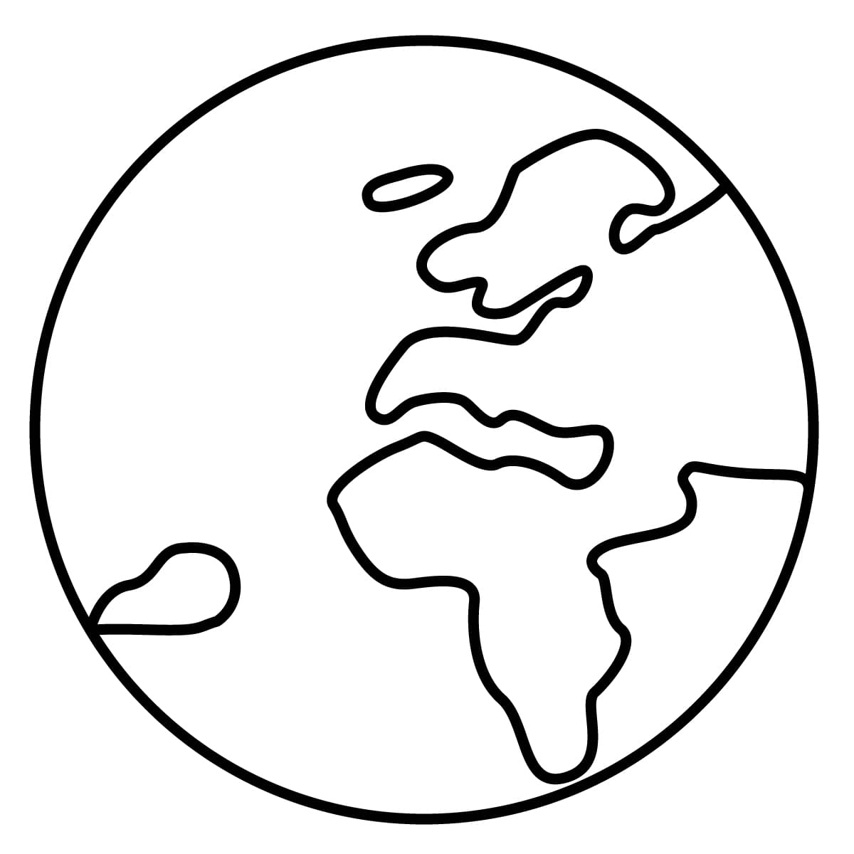Dibujo de planeta tierra para colorear e imprimir
