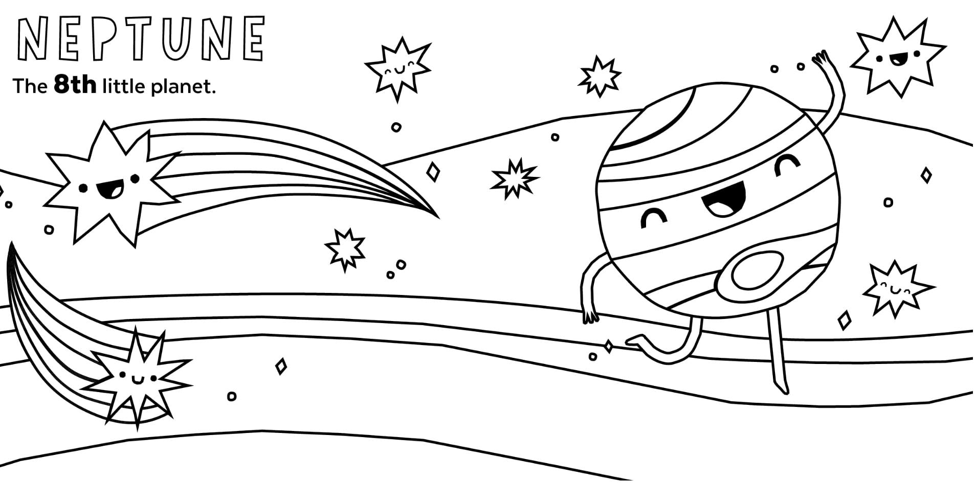 Little planets coloring book