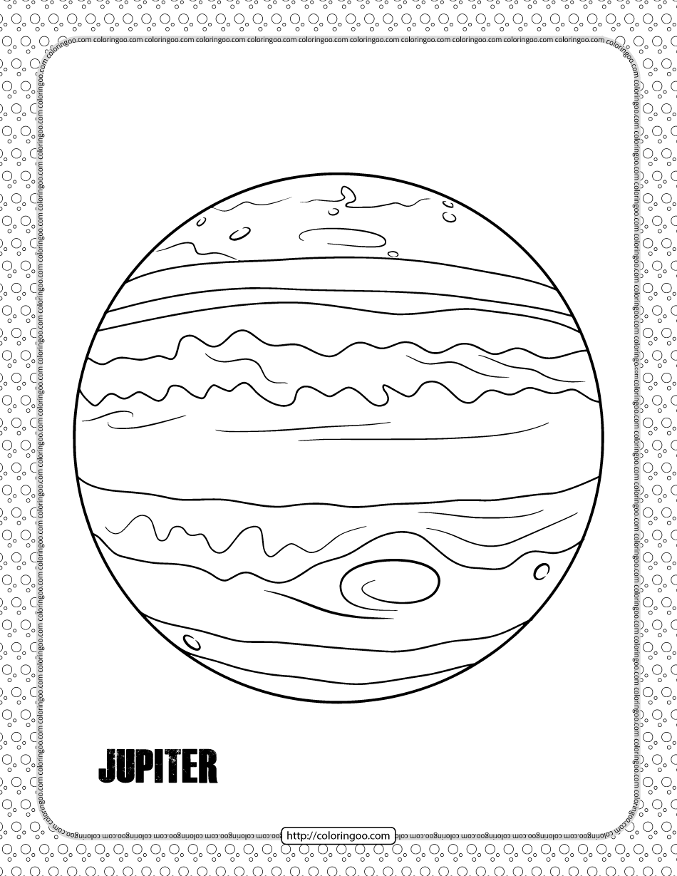 Jupiter planet coloring pages