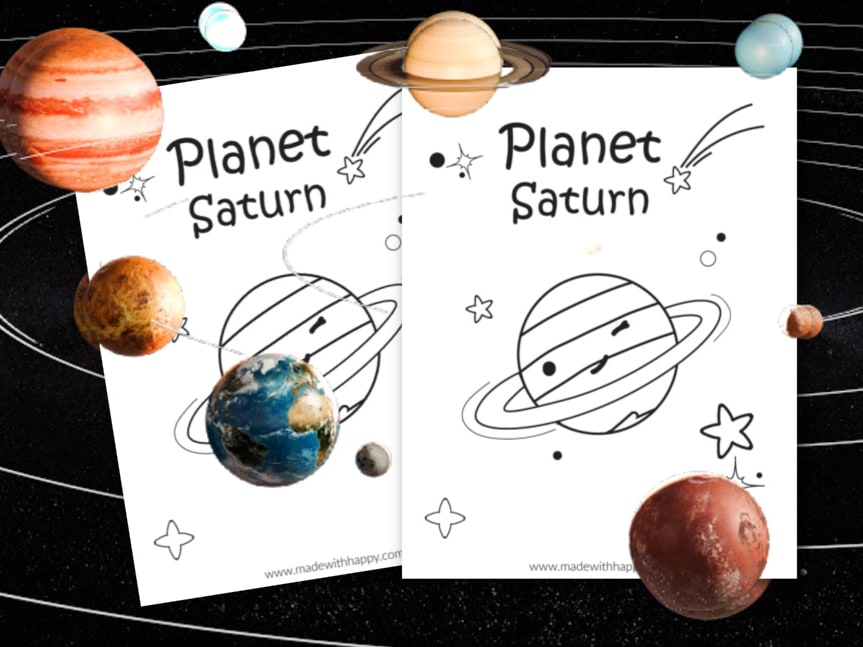 Free printable free printable saturn coloring page