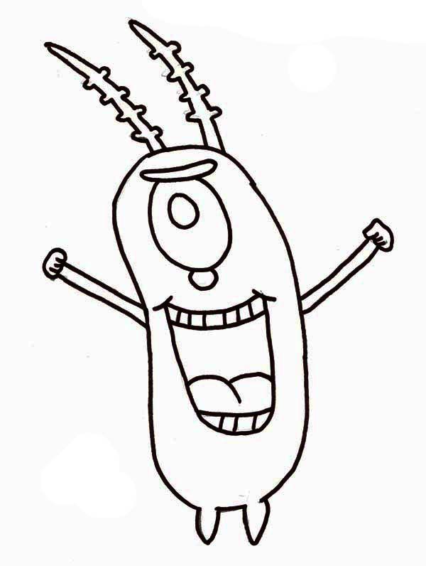 Plankton from spongebob squarepants coloring page