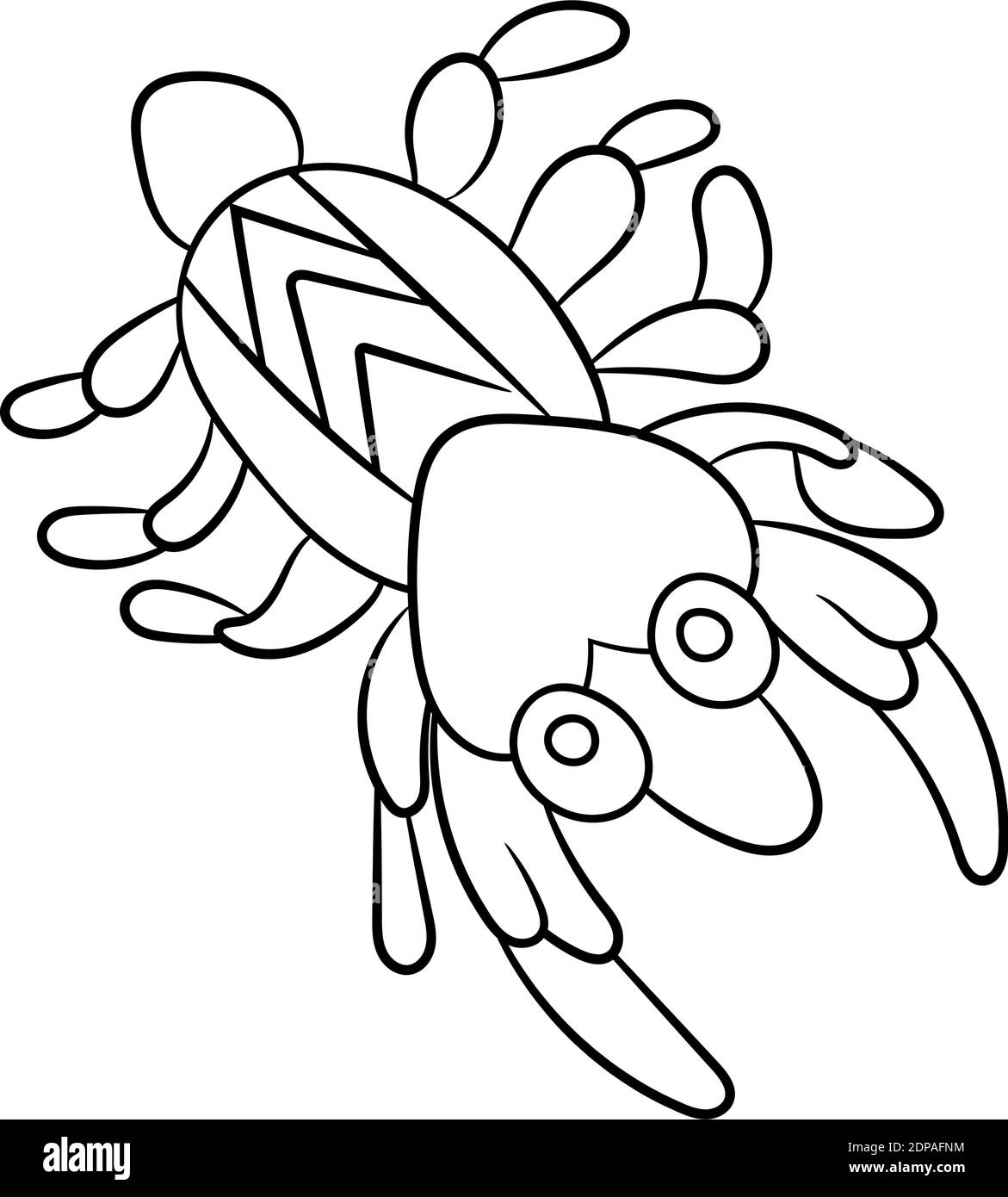 Plankton shrimp in coloring page for childrean and adult in vector realistic design stock vector image art