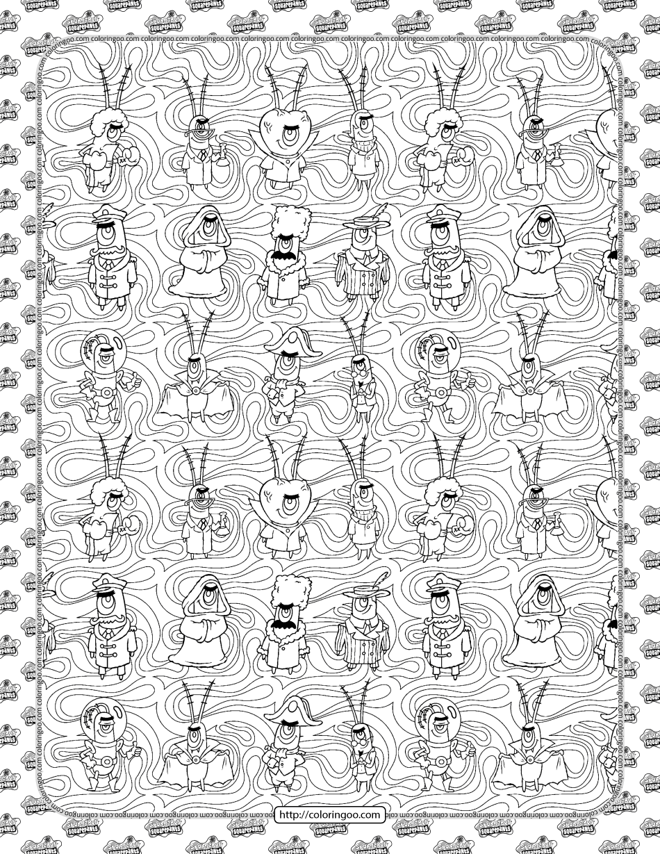 Spongebob plankton coloring page