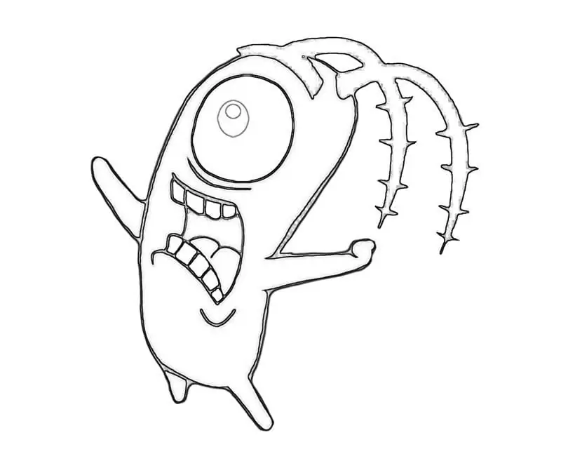 Fun plankton coloring page
