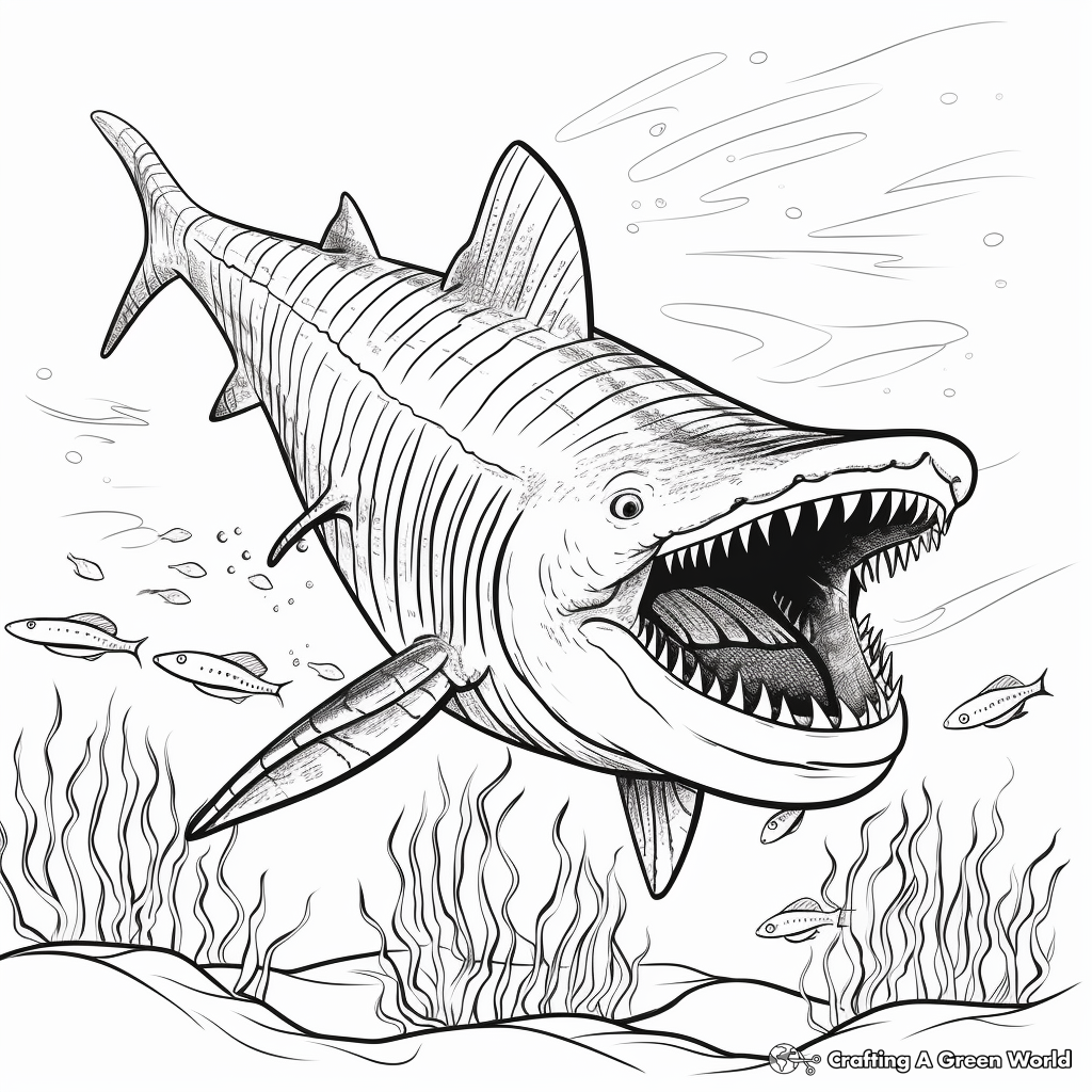 Basking shark coloring pages