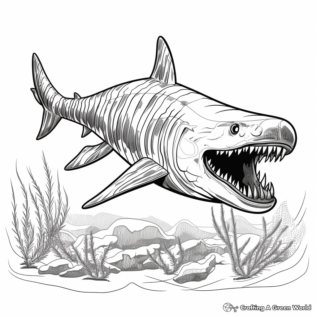 Basking shark coloring pages