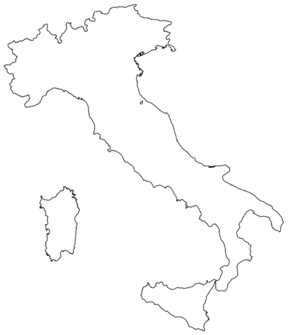 Outline map of italy coloring page free printable coloring pages