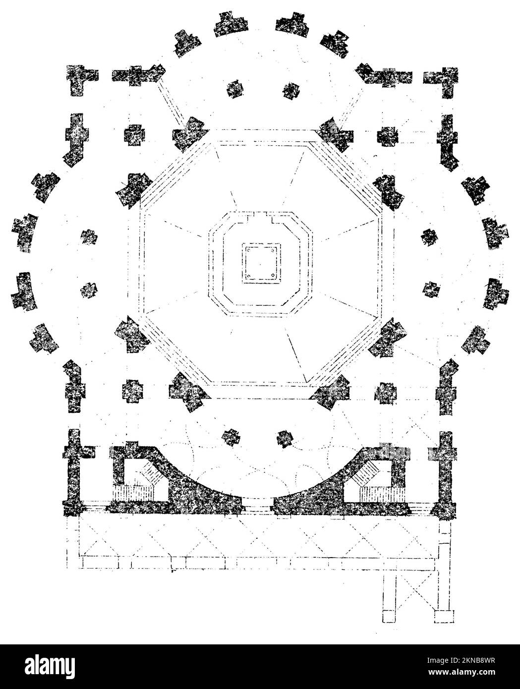 Floor plan of the basilica black and white stock photos images