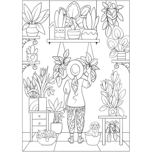Creative haven plant mom coloring book adult coloring books flowers plants taylor jo books