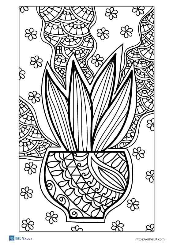 Free printable plant coloring pages