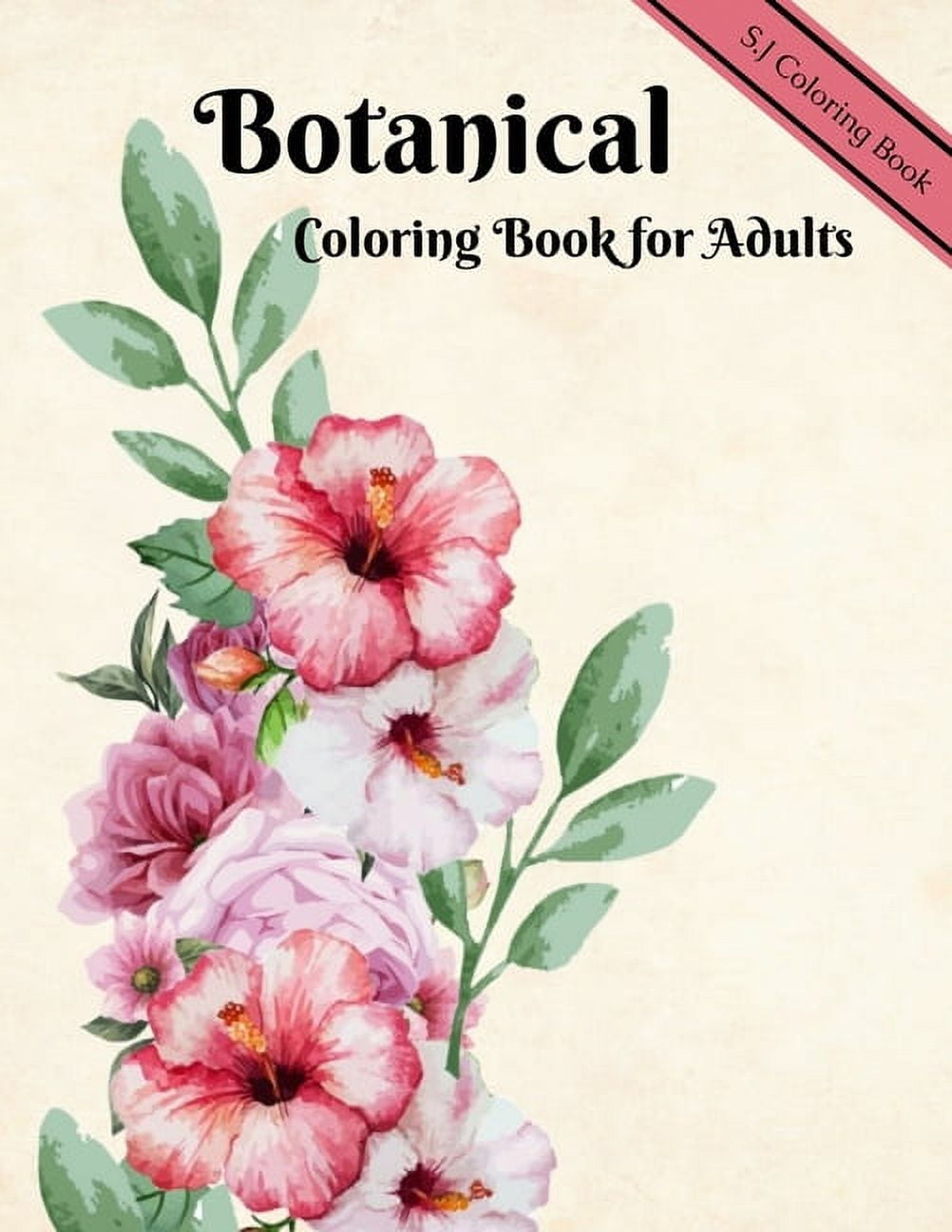 Botanical coloring book for adults flowers and plants coloring pages paperback