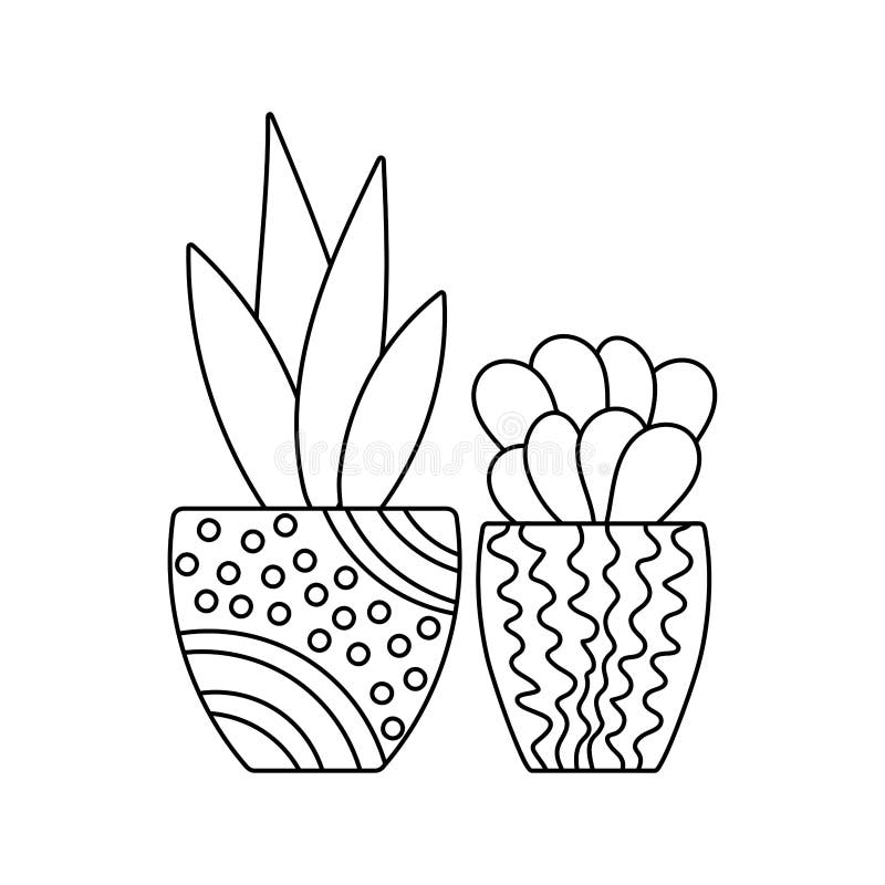 Coloring house plants stock illustrations â coloring house plants stock illustrations vectors clipart