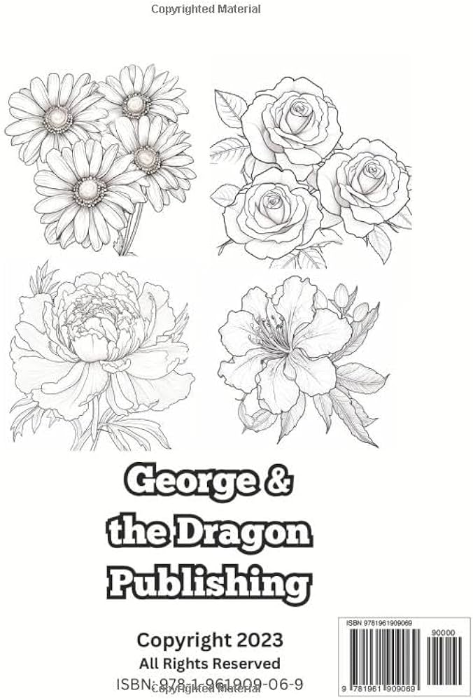 Flower coloring book a relaxing journey exploring the beauty of flowers crayon carmela books